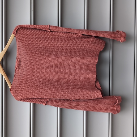 Altar'd State Oversized Waffle Knit Shirt Y2K 90s Boho Grunge Hippie Beach Soft - Picture 6 of 6